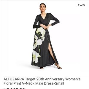 COPY - Altuzarra Floral Print Black Maxi Dress Me…